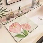 Non-slip Draining Mat Diatomaceous Drain Pad Dish Drying Mat Kitchen