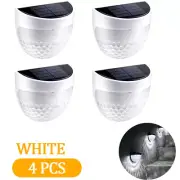 4Pcs Solar Powered 6 LED Light Outdoor Lamp Wall Light Garden Fence Yard Decor