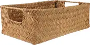 FONDOTIN Seaweed Storage Basket Wicker Basket Organizers Small Storage Box for Home Rectangular Sundries Organizer