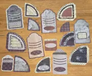 Lot 16 Junk Journal Pockets Tags Vintage Style Crafts Scrapbook Ephemera Paper