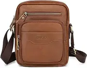 [BAIGIO] Men's Genuine Leather Shoulder Bag Messenger Briefcase Crossbody Handbag Satchel Travel Bag
