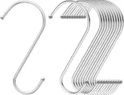RELBRO S Hooks, 6 Inch Large S Hooks Reversible Silver Metal S Shaped