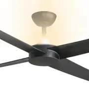 ThreeSixty 122cm Black 4 Blade Ambience Ceiling Fan With Up Light