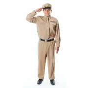 Bristol Novelty Mens WW2 Army General Costume (Beige) - BN213