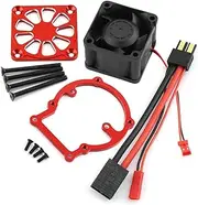 40x40mm RC Car Motor Cooling Fan High RPM for TRAXXAS 1/8 4WD Sledge Monster TRUCK-95076-4 RC Car, Red