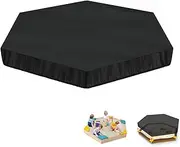LAMUNI Sandpit Tarpaulin 180 x 150 x 20 cm Sandpit Covers, Protective Cover, Sandpit Waterproof Sandpit Cover, Sandpit Hexagonal 420D Oxford Sandpit Rain Cover, Windproof, Dustproof