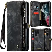 Leather Wallet Card Magnetic Flip Case For Samsung Galaxy S23 S22 S21 S20 Plus Ultra A14 A54 A53 A13 A52 With Slot Stand 2-in-1 Detachable Case Cover for Note