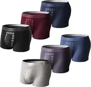 [RUCRAK] Eft Energy Field Therapy Men's Underwear, Magnetic Therapy Energetic Men Pant,Long Lasting Energetic Man Boxer Briefs (XL, A+B)