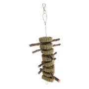 Bunny Tree Branch Grass Cookie Chain Hanging Cage Accessories Small Pet Chew Toy