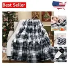 Luxurious Faux Rabbit Fur Heated Blanket - 50"x60" Sherpa Throw with 8 Levels