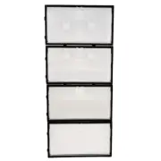 4 Pcs Plastic Shoe Box Boxes with Lids Storage Containers Women's Miss