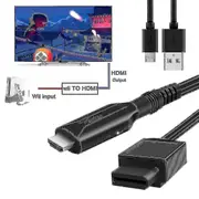 Hd Wii To Hdmi Adapter Converter With Usb Cable High Speed Game Conversion Cord
