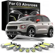 8Pcs LED Light Bulb Dome Reading Trunk Interior Light Kit, For C3 Aircross 2017 2018 2019 2020 2021 2022