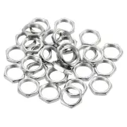 30pcs M10x0.75 Steel Hex Nuts Hardware Nuts Screw Bolt Fasteners 3mm High