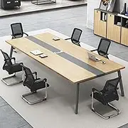 HOLGVE Small Meeting Desk for 4 People, 62.9 L X 31.4 W in Conference Table, Rectangle Seminar Training Table, for Office Executive Computer Table