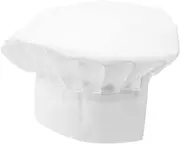 [ROMISBABA] Cotton Chef Hat Kitchen Working Hat Hotel Restaurant Men Women Elastic Breathable Easy Care White