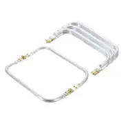 Metal Purse Frame 9 IN, 4 Pcs Rectangle Frame Kiss Lock, Bag Frame Hardware