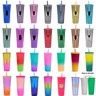 Diamond Durian Cup 710ml Plastic Cold Cup Bottle Reusable w/ Straw 24oz Tumbler