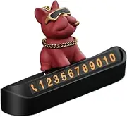Parking Number Plate - Bulldog Car Parking Sign, Temporary Stop Card | Creative Bulldog Parking Plate, Portable Temporary Sign for Parking Lots, Roadside Parking Accessory for Vehicles