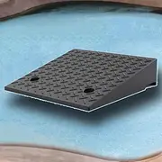 MAEEHDNKM Threshold Ramp Portable Wheelchair Ramp, Rubber Driveway Curb Ramps, 2" 3" 4" 7" Rise Doorway Entry Ramps for Sidewalk Garage Warehouse Stroller(H 14 CM/5.5")
