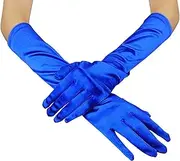 [Generic] 1920s Retro Satin Mittens - Long Black Gloves, White Bridal Gloves | For Weddings, Engagement, Costume Parties, Christmas Novelty Costume Guide