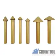 5pcs CNC Vacuum Brazed Diamond Engraving Bits For Stone Carving Tools granite