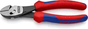 Knipex Tools 73 72 180 BK TwinForce High Performance Leverage Diagonal Cutter with Comfort Grip Handle, Red/Blue