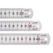 Straight Ruler Set 20x2.6CM & 30x2.6CM & 40x2.9CM Stainless Steel Ruler Kit
