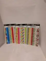 Do It Yourself Project.... Paper Tape Stickers set of 3 x 16 Count assorted
