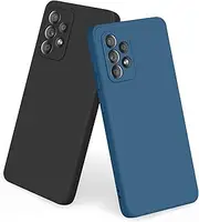 Meliya [2 Pack] Slim Silicone Cases for Samsung Galaxy A52 / A52s 5G (Black+Navy Blue)