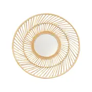 Natural Cane Wall Mirror