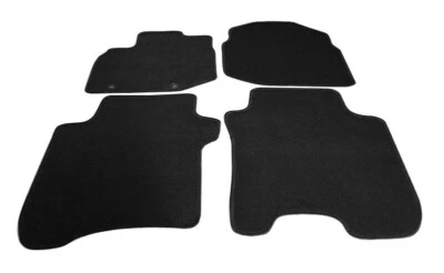4 Pieces Black Front & Rear Carpets Floor Mats Nylon For 06-12 Honda Fit 4 Door (for: Honda)