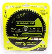 (J) NORSKE - Trade-A-Blade 7 1/4" X 60T Finishing Thin Kerf Blade #TCSBT014