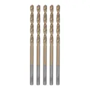 5pcs 2.5mm Titanium Coated M42 High Speed Steel 8% Cobalt (HSS) Twist Drill Bits