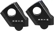 Motorcycle Handlebar Riser 22mm/28mm Motorcycle Handlebar Riser Motocross Heightening Clamp Mount Pit for GSX-8S Accessories(22mm Black)