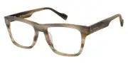 Ben Sherman WOOD Eyeglasses Men Khaki Striation 52mm New 100% Authentic