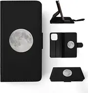 Full Moon Moonlight Satellite FLIP Wallet Phone CASE Cover for Apple iPhone 14 PRO