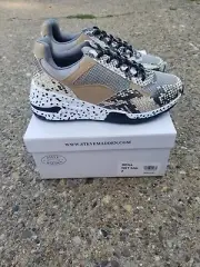 Steven Madden Bena Cliff Natural Snake chunky sole sneakers size 7 or 7.5 new
