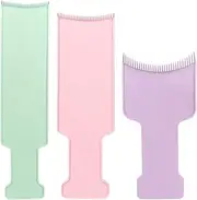 FRCOLOR Salon 3pcs Highlighting Board Set Paddle Brush Paddle for Easy Hair Coloring