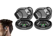 2Pcs Wireless Earbud Bluetooth Compatible 5.4 Sports Earhook Earphone Earbuds-Black