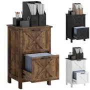 HOMCOM File Cabinet with 2 Drawers Filing Cabinet for A4 Letter Size