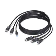 StarTech.com 6ft [1.8m] Dual-DisplayPort and USB 5Gbps KVM Cable, Up to 4K 60Hz,