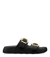PEARL BUCKLE SLIDE in BLACK for Women
