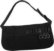 Generic Beautician Overalls Barber Tools Waist Apron Shear Apron Barber Clipper Apron Hairstylist Hair Cutting Tool Apron Barber Carrying Apron Barber Organizer Polyester Black