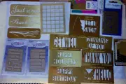 Brass/SS Stencils Large Selection to Choose From GREETINGS, BORDERS, etc