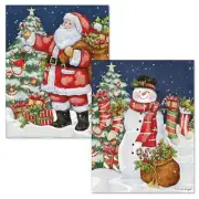 LANG Santa & Snowman Assorted Boxed Christmas Cards (1008128) - 2 Unique Desi...