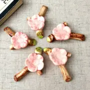 Japanese Chopstick Rest Ceramic Sakura Spoon Fork Rack Table Pen Holder Cutlery