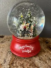 Christmas RAZ NWT Happy Howling Holidays Dog Musical Snow Globe