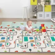 Bopeep Kids Play Mat Baby Crawling Double-Sided Safe Foam Pad Floor Foldable XPE