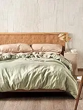 Linen House Nimes Quilt Cover Set, Wasabi, King Bed
